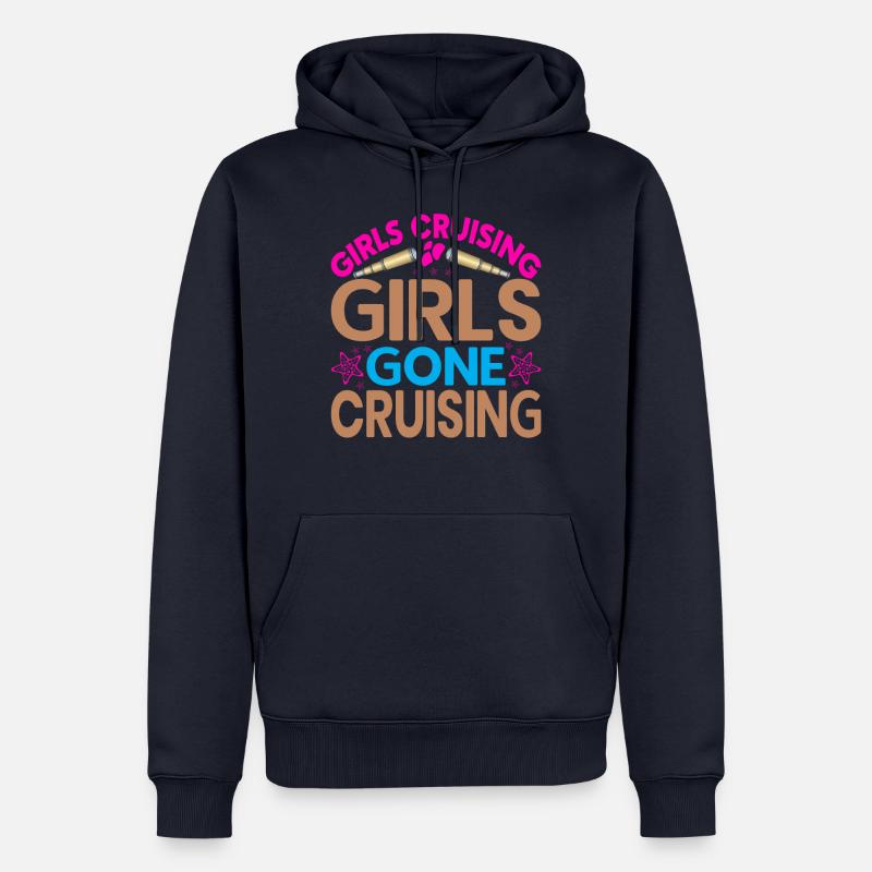 Femmes en croisière - Sweat à capuche Premium bio Homme - bleu marine