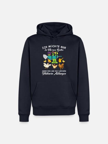 Ich möchte nur noch Gärtnern - Männer Premium Bio Hoodie - Navy