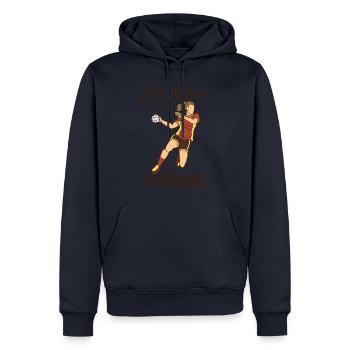 Handballspielerin Handball Ball Outfit Handballer - Männer Premium Bio Hoodie - Navy - Vorne - Nico (187cm)