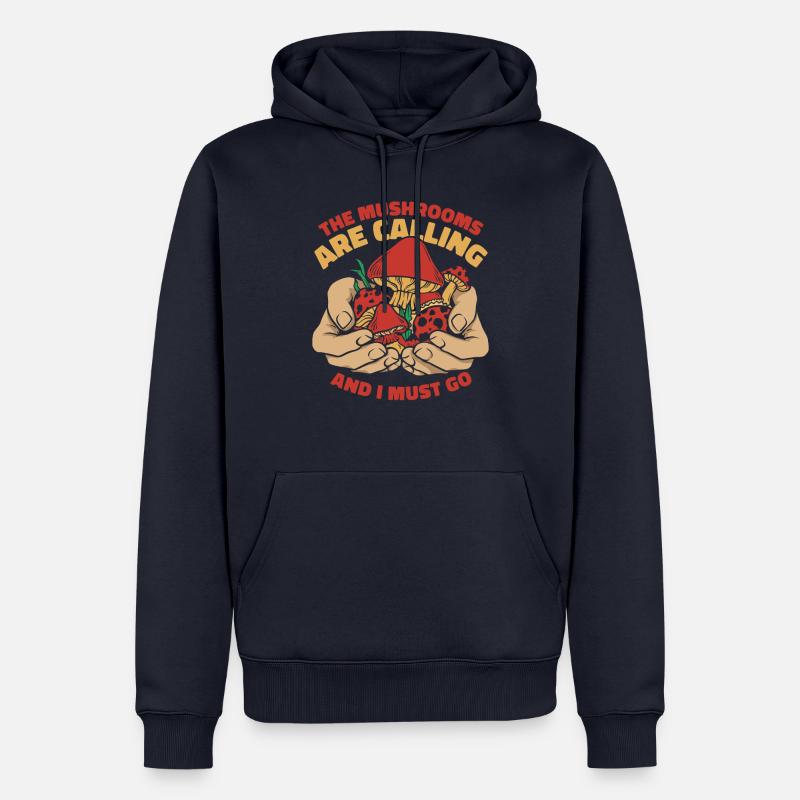 Champignons Champignons Champignon Champignon - Sweat à capuche Premium bio Homme - bleu marine