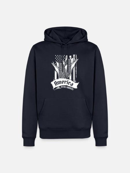 Mais Maiskolben Bauer - Männer Premium Bio Hoodie - Navy