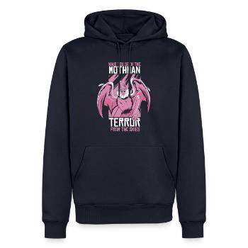 Mothman Monster Mottenmann - Männer Premium Bio Hoodie - Navy - Vorne - Nico (187cm)