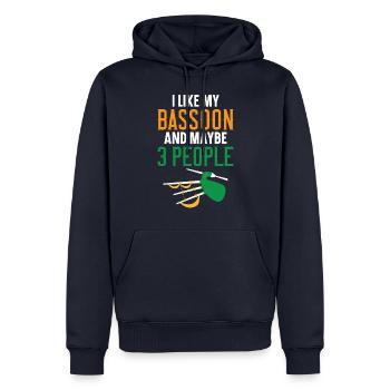 Ich mag mein Fagott und vielleicht 3 Leute Dudelsa - Männer Premium Bio Hoodie - Navy - Vorne - Nico (187cm)
