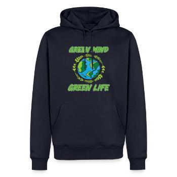 Eco-friendly Earth Planet Save Earth Day - Men’s Premium Organic Hoodie - navy - Front - Nico (187cm)