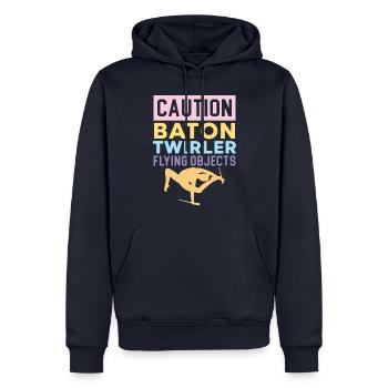 Vorsicht Baton Twirler Fliegende Objekte Baton Twi - Männer Premium Bio Hoodie - Navy - Vorne - Nico (187cm)