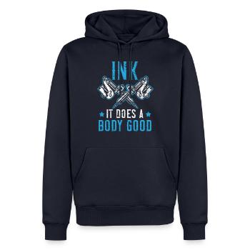 Assistent des Tätowierers Tattooing Tattooing Tatt - Männer Premium Bio Hoodie - Navy - Vorne - Nico (187cm)