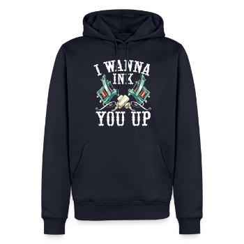 Ich will dich einfärben Tätowierer Tätowierung Tat - Männer Premium Bio Hoodie - Navy - Vorne - Nico (187cm)