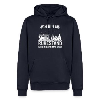Ruhestand Rentner Rente Pension Renteneintritt - Männer Premium Bio Hoodie - Navy - Vorne - Nico (187cm)