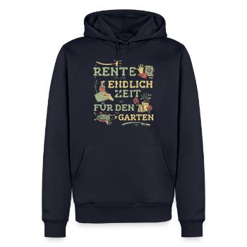 Ruhestand Rentner Rente Pension Renteneintritt - Männer Premium Bio Hoodie - Navy - Vorne - Nico (187cm)