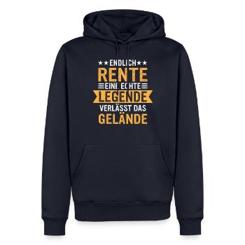 Ruhestand Rentner Rente Pension Renteneintritt - Männer Premium Bio Hoodie - Navy - Vorne - Nico (187cm)