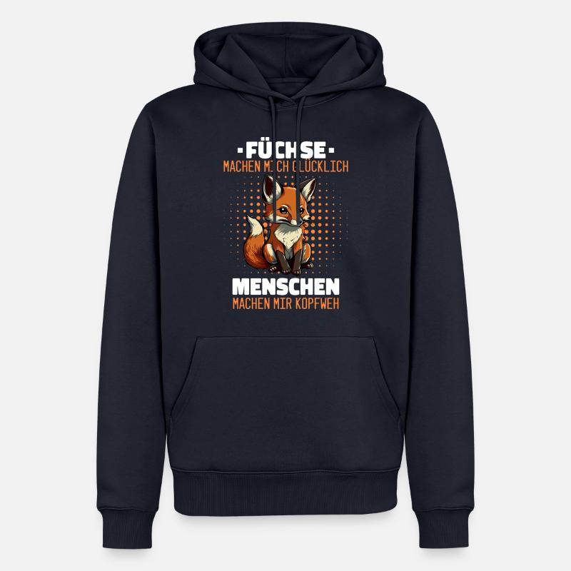 Fuchs Füchse Wildtier Waldtier Rotfuchs - Männer Premium Bio Hoodie - Navy