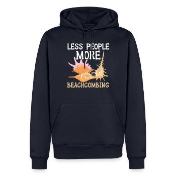 Ich würde lieber Meerglas sammeln Beachcombing - Männer Premium Bio Hoodie - Navy - Vorne - Nico (187cm)