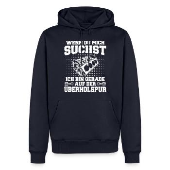 V8 Motor Acht Zylinder Hubraum Motor Tuning Tuner - Männer Premium Bio Hoodie - Navy - Vorne - Nico (187cm)