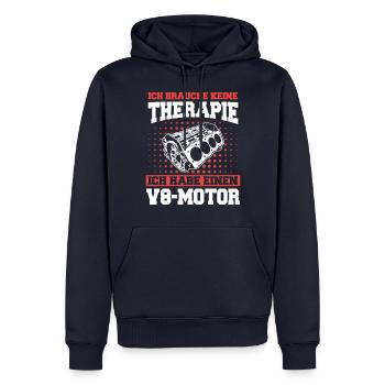 V8 Motor Acht Zylinder Hubraum Motor Tuning Tuner - Männer Premium Bio Hoodie - Navy - Vorne - Nico (187cm)