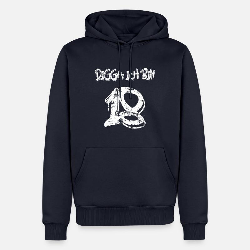 Digga ich bin 18 - Männer Premium Bio Hoodie - Navy