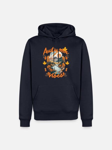 Autumn Vibes, Fall Season - Men’s Premium Organic Hoodie - navy