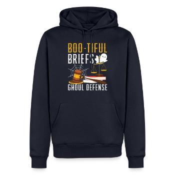 Boo-tiful Briefs Ghoul Defense Lawyer Halloween - Men’s Premium Organic Hoodie - navy - Front - Nico (187cm)