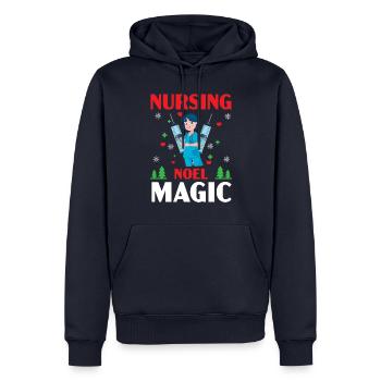 Soins infirmiers Noel Magic Medical Patients - Sweat à capuche Premium bio Homme - bleu marine - Devant - Nico (187cm)