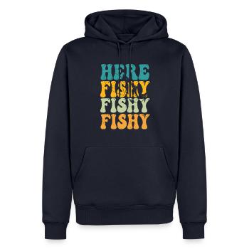 Fish Hunting Fishing Fishrod Fisherman - Männer Premium Bio Hoodie - Navy - Vorne - Nico (187cm)