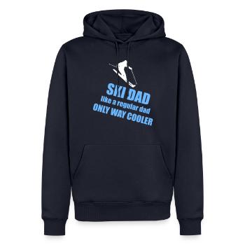 Ski Dad Skifahren Skisport Papa Vater Spruch - Männer Premium Bio Hoodie - Navy - Vorne - Nico (187cm)