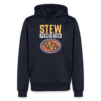 Cioppino Lover Foodie Nourriture Mer Américaine - Sweat à capuche Premium bio Homme - bleu marine - Devant - Nico (187cm)