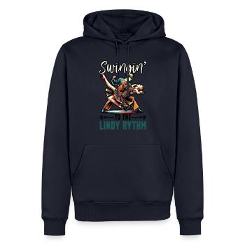 Lindy Hop Tänzer Swinging Dancing Swing Dance - Männer Premium Bio Hoodie - Navy - Vorne - Nico (187cm)