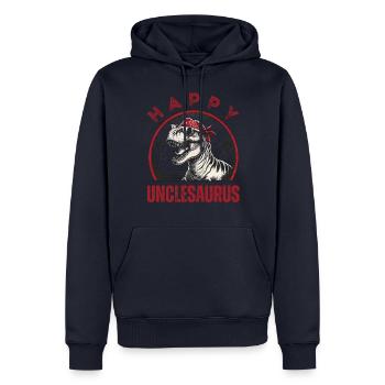 Happy Unclesaurus T-rex Dino Funny Uncle Dinosaurs - Männer Premium Bio Hoodie - Navy - Vorne - Nico (187cm)