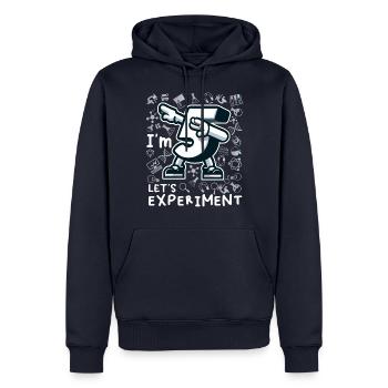 Birthday 5 Years Boy Scientist Experiment Dabbing - Männer Premium Bio Hoodie - Navy - Vorne - Nico (187cm)