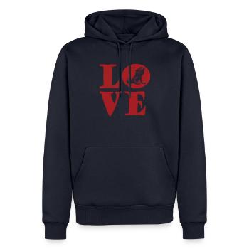 I love bearded dragons - Men’s Premium Organic Hoodie - navy - Front - Nico (187cm)