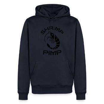 Shrimp Pimp Lustiges Garnelen Motiv Fischer Humor - Männer Premium Bio Hoodie - Navy - Vorne - Nico (187cm)