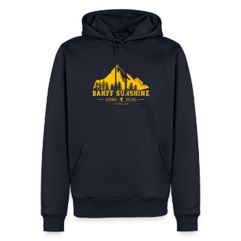 Banff Sunshine Ski Resort Rocky Mountains Souvenir - Männer Premium Bio Hoodie - Navy - Vorne - Nico (187cm)