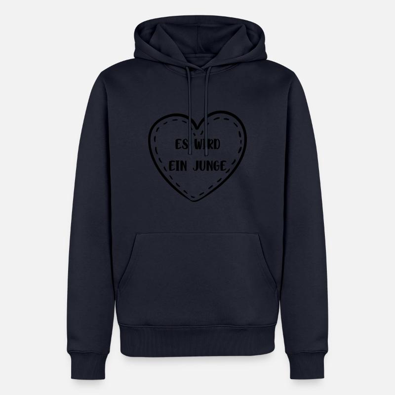 Es wird ein Junge! - Männer Premium Bio Hoodie - Navy
