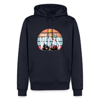 Las Vegas - Männer Premium Bio Hoodie - Navy - Vorne - Nico (187cm)