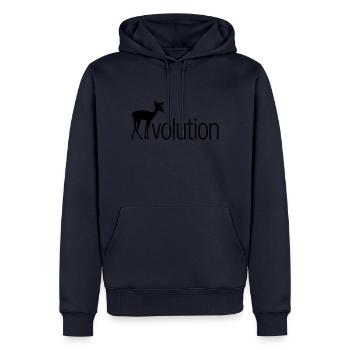 REHvolution Revolution - Männer Premium Bio Hoodie - Navy - Vorne - Nico (187cm)