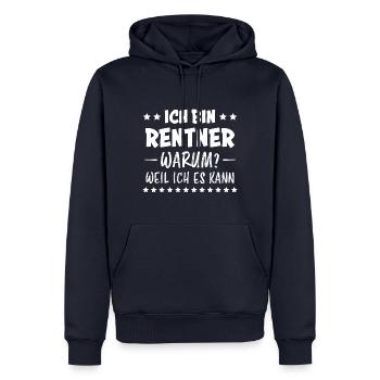 Rentner Lustiger Spruch Rente Ruhestand Geschenk - Männer Premium Bio Hoodie - Navy - Vorne - Nico (187cm)