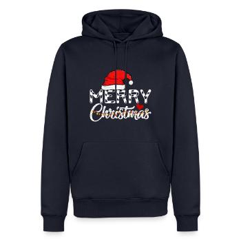 Weihnachtsmann Lebkuchen Rentier Winter - Männer Premium Bio Hoodie - Navy - Vorne - Nico (187cm)