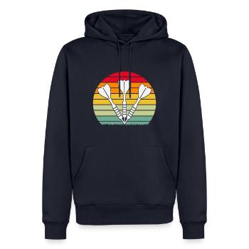 Lustige Darts und Dart Geschenke für Dartspieler - Männer Premium Bio Hoodie - Navy - Vorne - Nico (187cm)