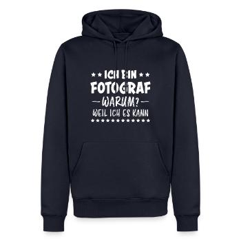 Fotograf Lustiger Spruch Beruf Fotografen Geschenk - Männer Premium Bio Hoodie - Navy - Vorne - Nico (187cm)