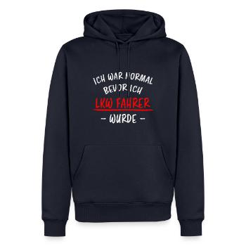 LKW Fahrer Lustige Spruch Lastkraftwagen Geschenk - Männer Premium Bio Hoodie - Navy - Vorne - Nico (187cm)
