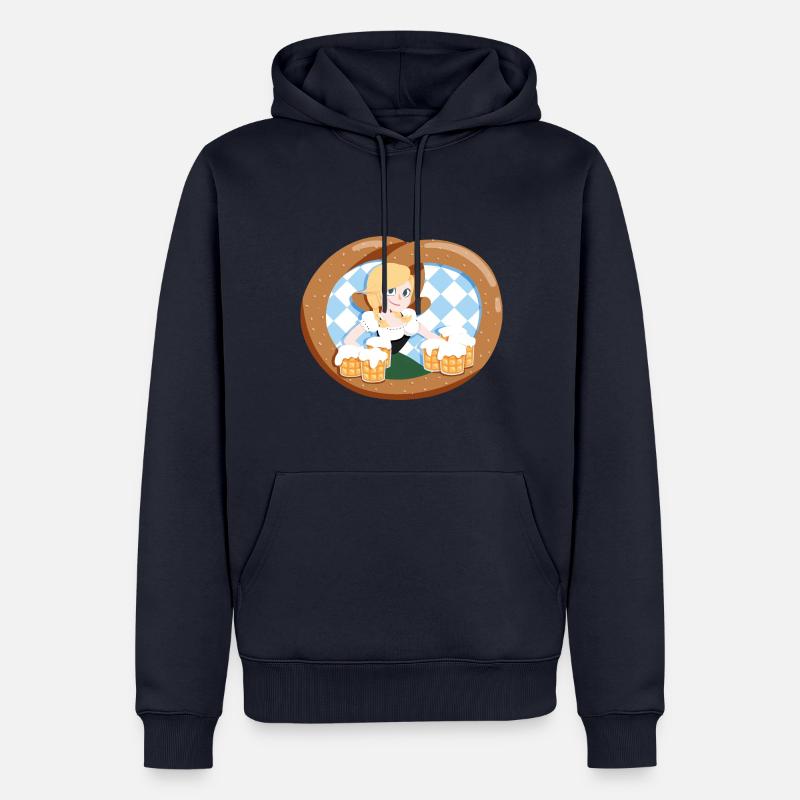 Bier Madel - Bier Mädchen - Kellnerin - Männer Premium Bio Hoodie - Navy