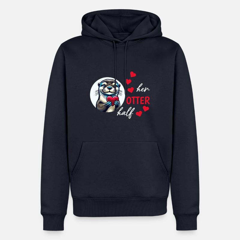 Otter half liebe geschenk - Männer Premium Bio Hoodie - Navy