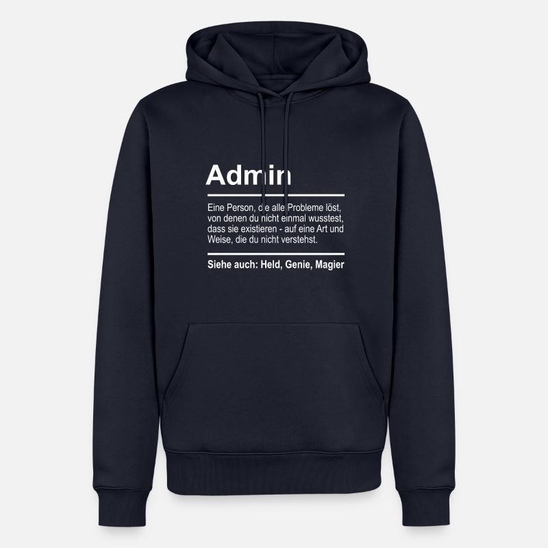 Admin - Männer Premium Bio Hoodie - Navy