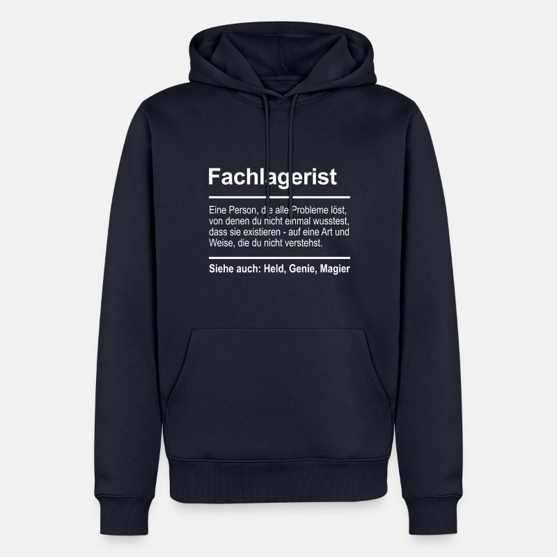 Commis d’entrepôt - Sweat à capuche Premium bio Homme - bleu marine