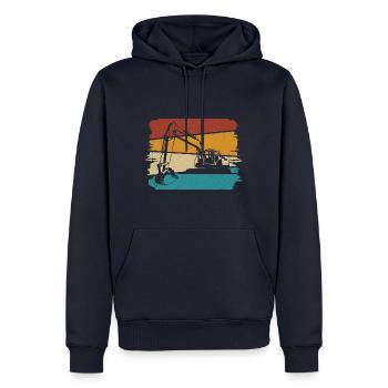 Excavator - Men’s Premium Organic Hoodie - navy - Front - Nico (187cm)