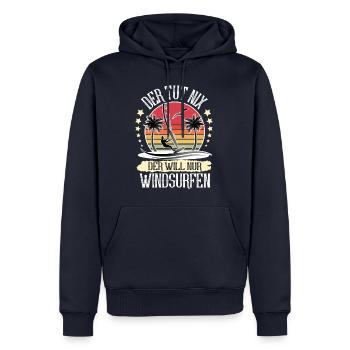 Windsurfen Windsurfer Windsurf - Männer Premium Bio Hoodie - Navy - Vorne - Nico (187cm)