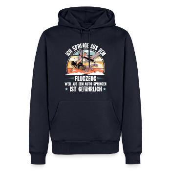 Fallschirmspringen Fallschirmspringer Fallschirm - Männer Premium Bio Hoodie - Navy - Vorne - Nico (187cm)