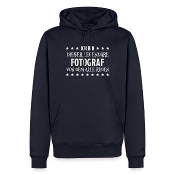 Fotograf Lustiger Spruch Beruf Fotografen Geschenk - Männer Premium Bio Hoodie - Navy - Vorne - Nico (187cm)
