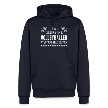 Volleyball Lustige Spruch Beachvolleyball Geschenk - Männer Premium Bio Hoodie - Navy - Vorne - Nico (187cm)