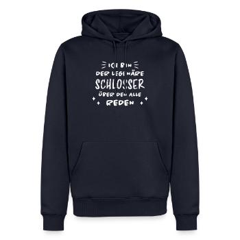 Schlosser Beruf Lustiger Spruch Schlosser Geschenk - Männer Premium Bio Hoodie - Navy - Vorne - Nico (187cm)