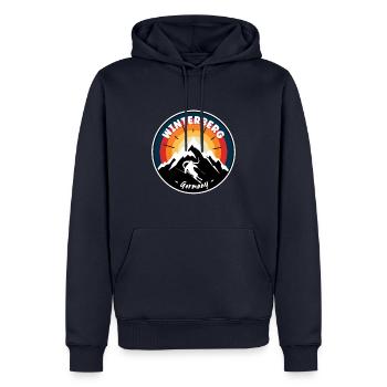 Skiing In Winterberg Germany Vintage - Men’s Premium Organic Hoodie - navy - Front - Nico (187cm)